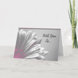 Roze Floral markeert je mijn Bridesmaid
