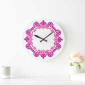 Roze  Floral Medallion Wall klok (Huis)