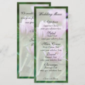 Roze floral menukaart (Voorkant / Achterkant)