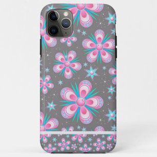 Roze Floral met bruine accenten Case-Mate iPhone Case