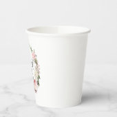 Roze Floral met een 16-partijenpapierbekertjes Papieren Bekers (Links)