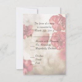 Roze Floral met Entree RSVP Kaartje
