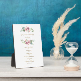 Roze Floral met veel liefde voor de huwelijkstafel Fotoplaat