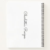 Roze Floral Mixer Recipe Notitieboek (Achterkant)