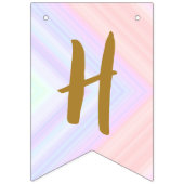 Roze Floral Modern Unicorn Birthday Vlaggetjes (Tweede vlag)