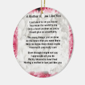 Roze Floral - Moeder in het rechtengedicht Keramisch Ornament (Links)