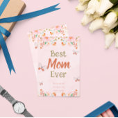 Roze Floral Moederdag Kaart