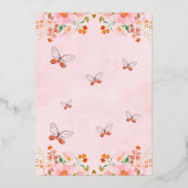 Roze Floral Moederdag Kaart (Achterkant)