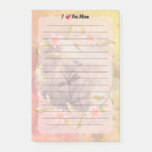Roze Floral Moederdag Post-it® Notes (Voorkant)