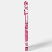 Roze Floral Monogram Case-Mate iPhone Case (Achterkant / Links)