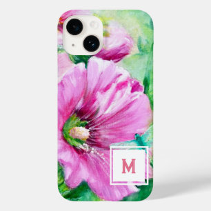 Roze Floral Monogram Case-Mate iPhone 14 Hoesje