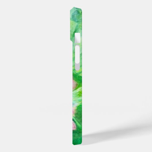 Roze Floral Monogram Case-Mate iPhone Case (Achterkant / Links)