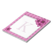 Roze Floral Monogram Notitieblok (Linkerzijde)