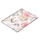 Roze Floral Monogram Notitieboek (Linkerzijde)