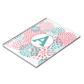 Roze Floral Monogram Notitieboek (Linkerzijde)