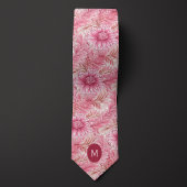 Roze Floral Monogram Stropdas