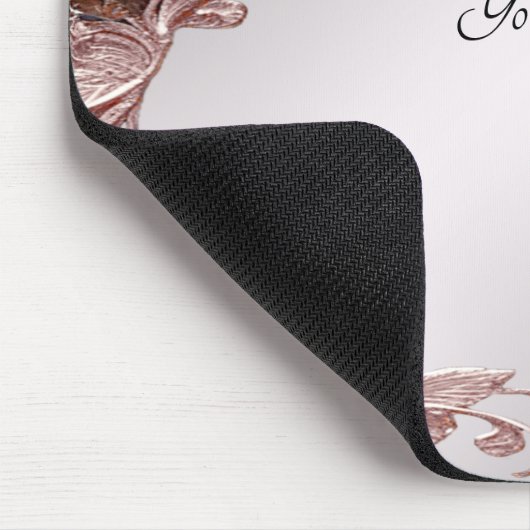 Roze  Floral Mousepad Muismat (Hoek)