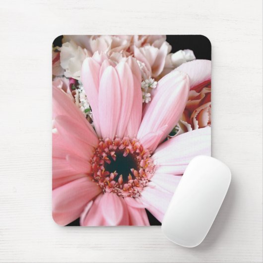 Roze Floral Muismat (Met muis)