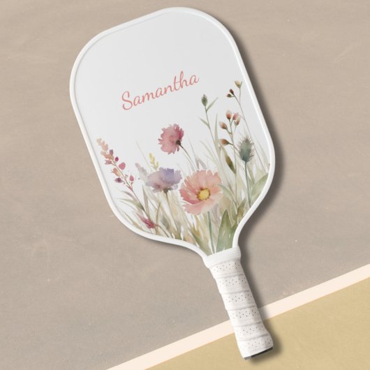  roze Floral naam Pickleball Paddle