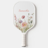  roze Floral naam Pickleball Paddle (Achterkant)