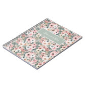 Roze Floral Name Notitieboek (Linkerzijde)