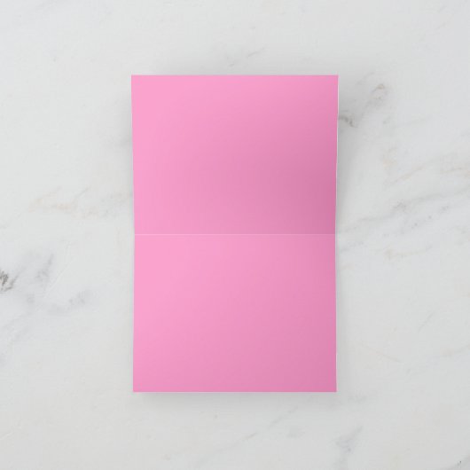 Roze Floral Note Kaart (Binnen)