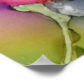 Roze Floral Originele Kunst Poster (Hoek)