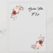 Roze Floral Paper (Voorkant / Achterkant)