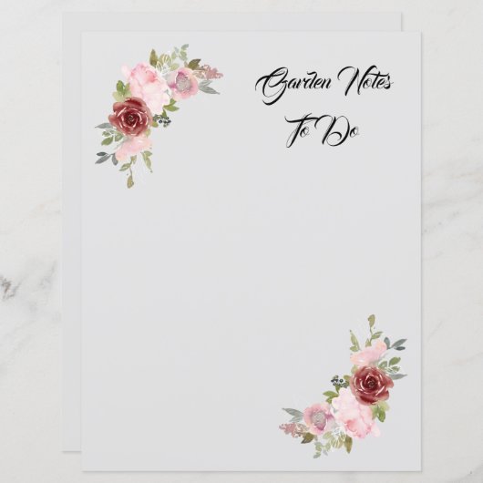 Roze Floral Paper (Voorkant / Achterkant)