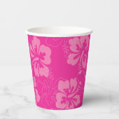 Roze Floral Papieren Bekers (Voorkant)