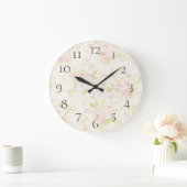  roze Floral Pastel Lace Grote Klok (Huis)