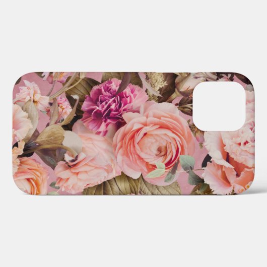 Roze Floral Pastel Rustic Case-Mate iPhone Case (Achterkant (horizontaal))