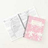  roze Floral Patroon Aangepast Recipe Notitieboek (Binnen)
