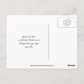  Roze Floral Patroon Dank u Briefkaart (Achterkant)