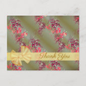  Roze Floral Patroon Dank u Briefkaart (Voorkant)