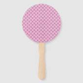  roze Floral Patroon Handwaaier (Achterkant)