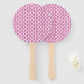  roze Floral Patroon Handwaaier (Voorkant en achterkant)