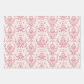  roze Floral Patroon Inpakpapier Vel (Voorkant)
