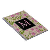 roze Floral Patroon Notitieboek (Rechterzijde)