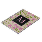 roze Floral Patroon Notitieboek (Linkerzijde)