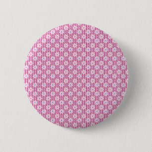 roze Floral Patroon Ronde Button 5,7 Cm