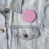 roze Floral Patroon Ronde Button 5,7 Cm (In situ)