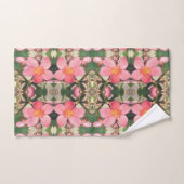 Roze Floral Pattern Bad Handdoek (Handdoek)