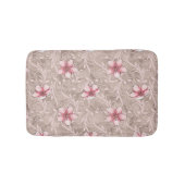 Roze Floral Pattern Badmat (Voorkant)