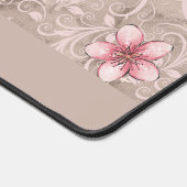 Roze Floral Pattern Bureaumat (Hoek)