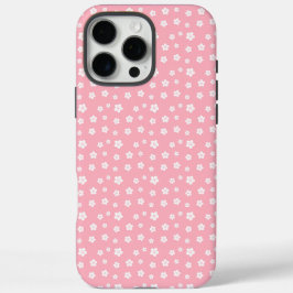 Roze Floral Pattern iPhone 16 Pro Max Hoesje