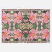 Roze Floral Pattern Deken (Voorkant)