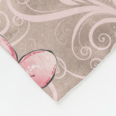 Roze Floral Pattern Fleece Deken (Hoek)