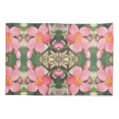 Roze Floral Pattern Kussensloop (Achterkant-Links)