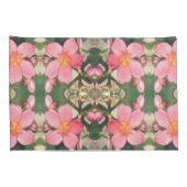 Roze Floral Pattern Kussensloop (Achterkant-Rechts)